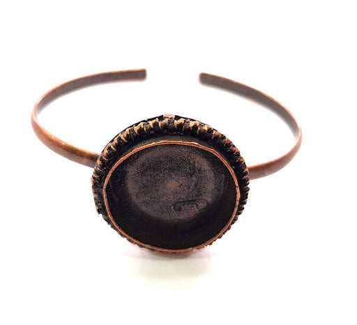Copper Bracelet Blanks Bangle Blanks Cuff Blanks Adjustable Bracelet Blank Antique Copper Plated Brass (25mm Blanks ) G13909