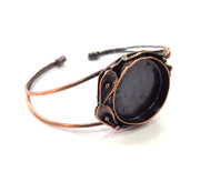 Copper Bracelet Blanks Bangle Blanks Cuff Blanks Adjustable Bracelet Blank Antique Copper Plated Brass (25mm Blanks ) G13914