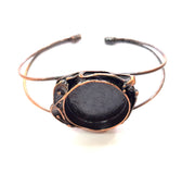 Copper Bracelet Blanks Bangle Blanks Cuff Blanks Adjustable Bracelet Blank Antique Copper Plated Brass (25mm Blanks ) G13914