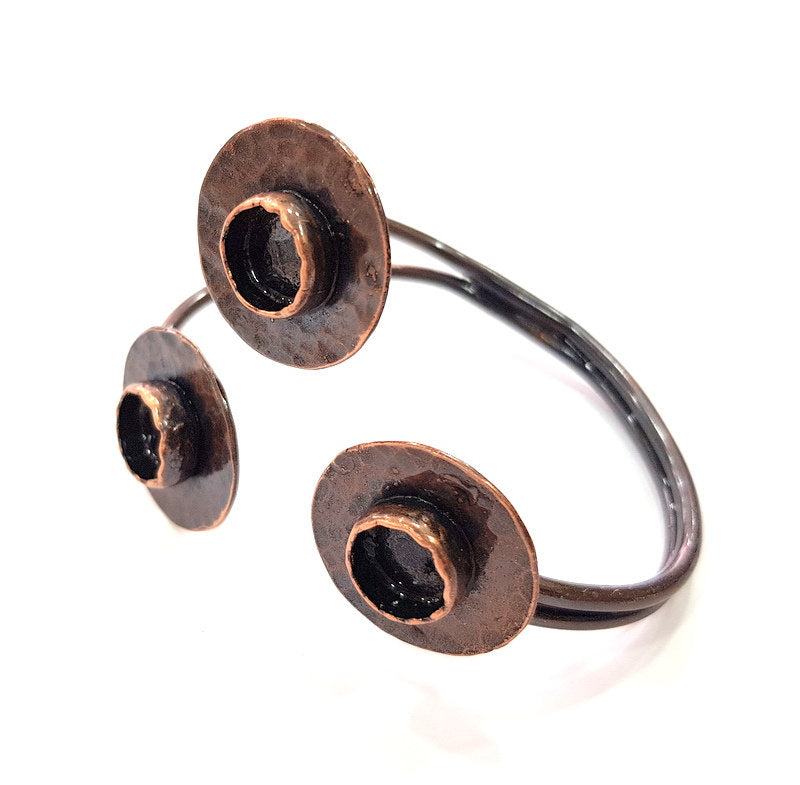 Copper Bracelet Blanks Bangle Blanks Cuff Blanks Adjustable Bracelet Blank Antique Copper Plated Brass (10mm Blanks ) G13915