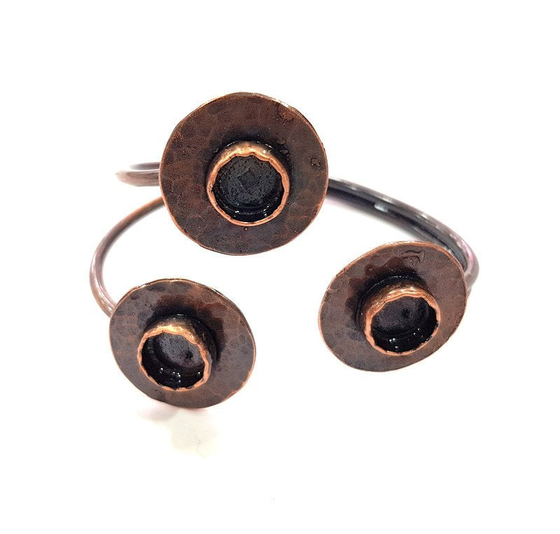 Copper Bracelet Blanks Bangle Blanks Cuff Blanks Adjustable Bracelet Blank Antique Copper Plated Brass (10mm Blanks ) G13915