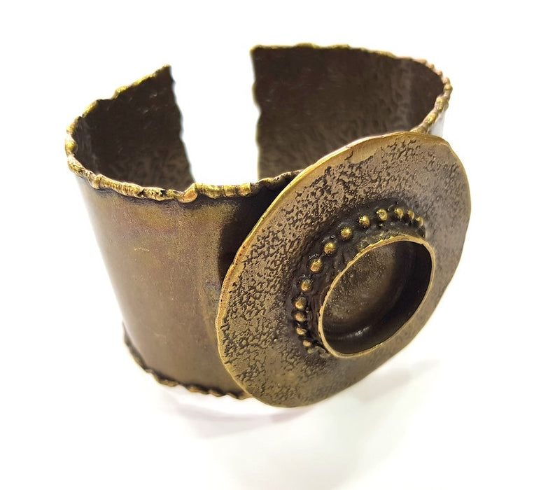Hammered Bracelet Blanks Bangle Blanks Cuff Blanks Adjustable Bracelet Blank Antique Bronze Plated Brass (20mm Blanks) G13916