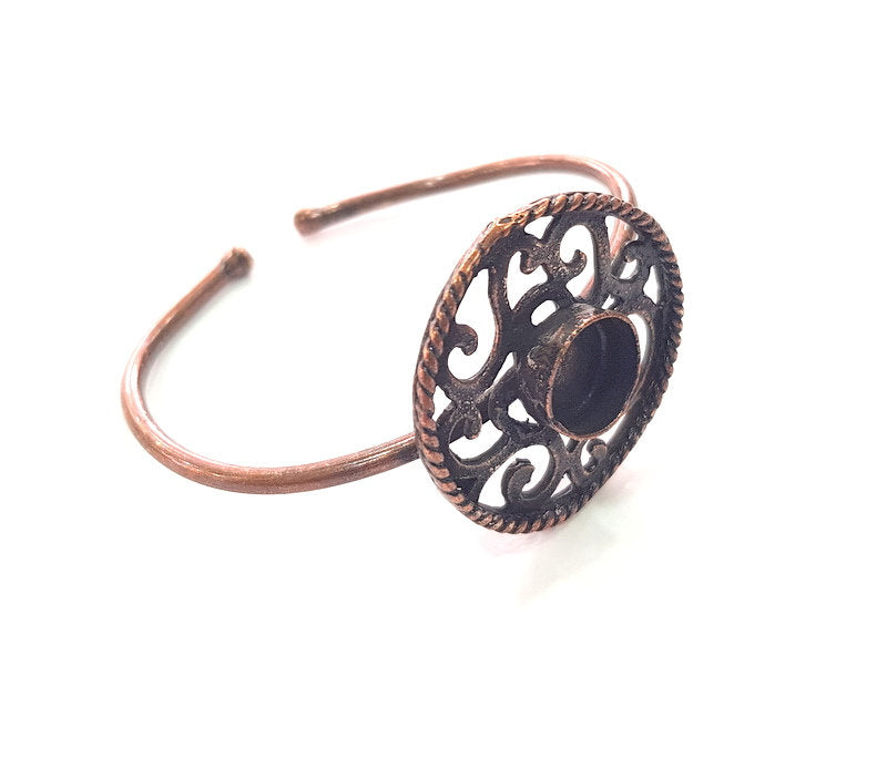 Copper Bracelet Blanks Bangle Blanks Cuff Blanks Adjustable Bracelet Blank Antique Copper Plated Brass (10mm Blanks ) G13958