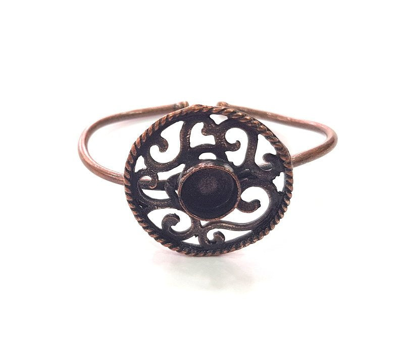 Copper Bracelet Blanks Bangle Blanks Cuff Blanks Adjustable Bracelet Blank Antique Copper Plated Brass (10mm Blanks ) G13958