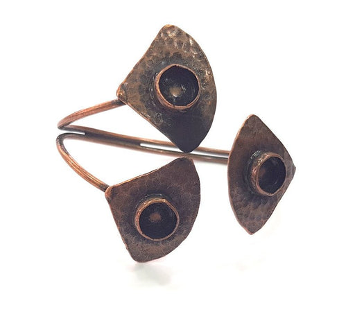 Copper Bracelet Blanks Bangle Blanks Cuff Blanks Adjustable Bracelet Blank Antique Copper Plated Brass (10mm Blanks ) G13959