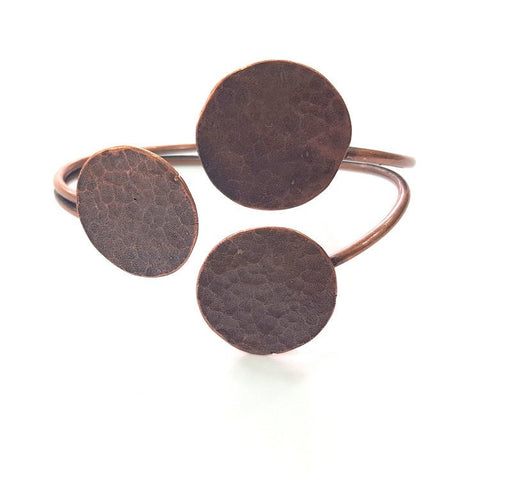 Copper Bracelet Blanks Bangle Blanks Cuff Blanks Adjustable Bracelet Blank Antique Copper Plated Brass (23mm Blanks ) G13962
