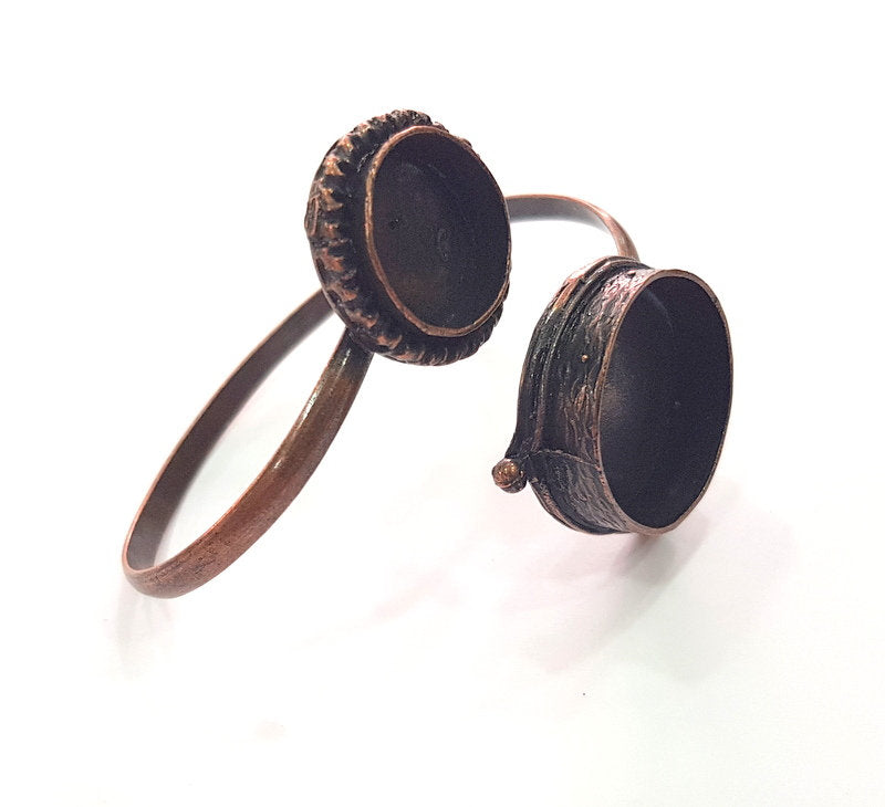 Copper Bracelet Blanks Bangle Blanks Cuff Blanks Adjustable Bracelet Blank Antique Copper Plated Brass (24mm,16mm Blanks ) G13964