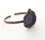 Copper Bracelet Blanks Bangle Blanks Cuff Blanks Adjustable Bracelet Blank Antique Copper Plated Brass (20mm Blanks ) G13965