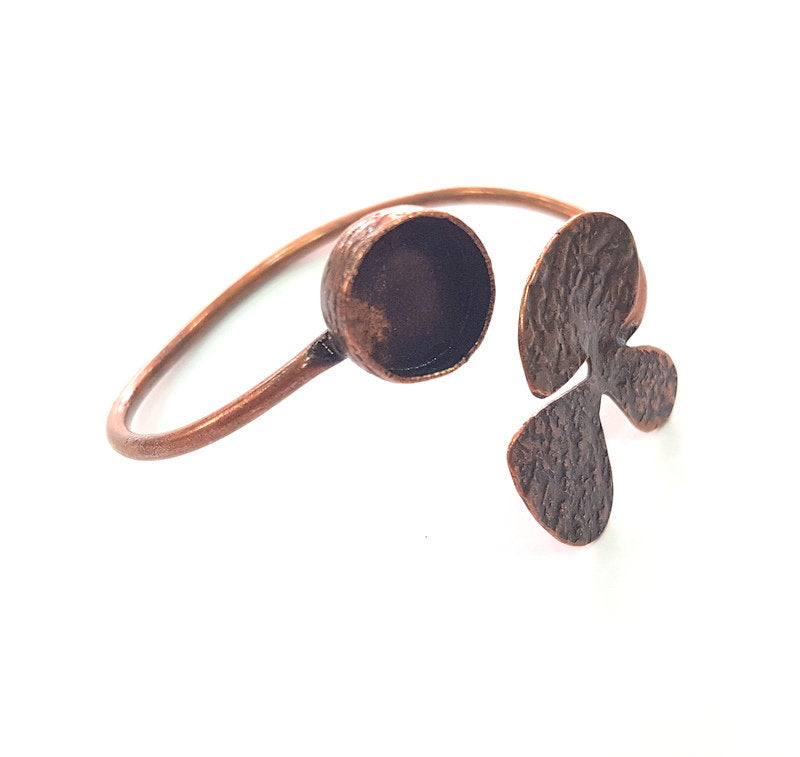 Copper Bracelet Blanks Bangle Blanks Cuff Blanks Adjustable Bracelet Blank Antique Copper Plated Brass (14mm Blanks ) G13966