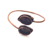 Copper Bracelet Blanks Bangle Blanks Cuff Blanks Adjustable Bracelet Blank Antique Copper Plated Brass (18x13mm Blanks ) G13967