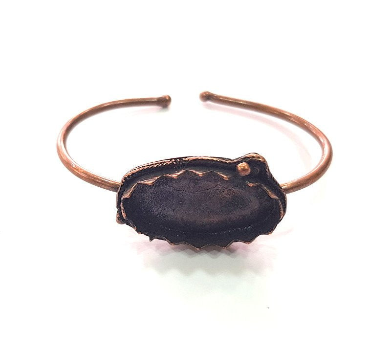 Copper Bracelet Blanks Bangle Blanks Cuff Blanks Adjustable Bracelet Blank Antique Copper Plated Brass (30x16mm Blanks ) G13971