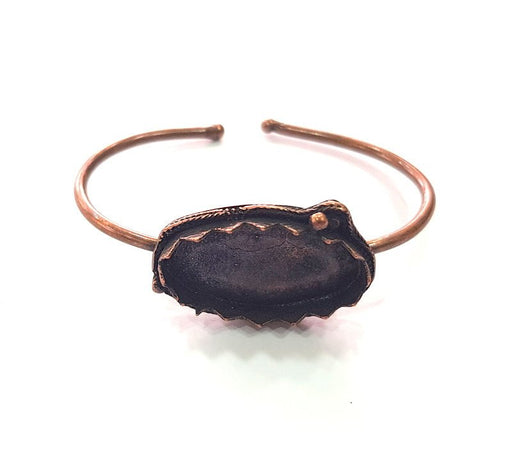 Copper Bracelet Blanks Bangle Blanks Cuff Blanks Adjustable Bracelet Blank Antique Copper Plated Brass (30x16mm Blanks ) G13971