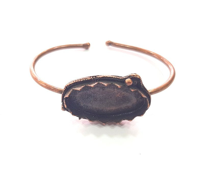 Copper Bracelet Blanks Bangle Blanks Cuff Blanks Adjustable Bracelet Blank Antique Copper Plated Brass (30x16mm Blanks ) G13971