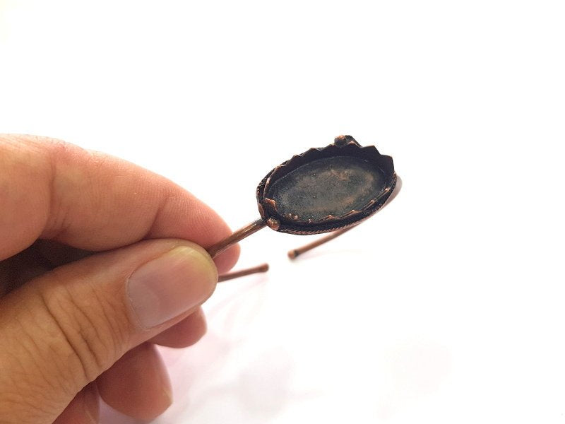 Copper Bracelet Blanks Bangle Blanks Cuff Blanks Adjustable Bracelet Blank Antique Copper Plated Brass (30x16mm Blanks ) G13971