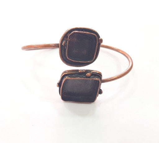 Copper Bracelet Blanks Bangle Blanks Cuff Blanks Adjustable Bracelet Blank Antique Copper Plated Brass (14x14mm,20mm Blanks ) G13974