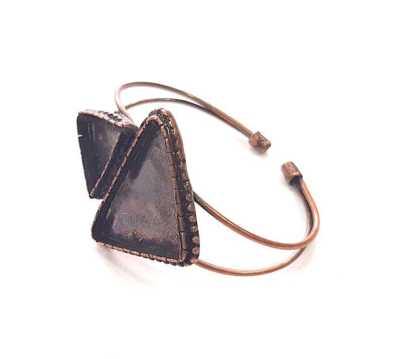 Copper Bracelet Blanks Bangle Blanks Cuff Blanks Adjustable Bracelet Blank Antique Copper Plated Brass (36x24mm,18x17mm Blanks ) G13979
