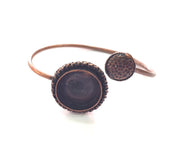 Copper Bracelet Blanks Bangle Blanks Cuff Blanks Adjustable Bracelet Blank Antique Copper Plated Brass (19mm Blanks ) G13980