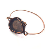 Copper Bracelet Blanks Bangle Blanks Cuff Blanks Adjustable Bracelet Blank Antique Copper Plated Brass (25x18mm Blanks ) G13982