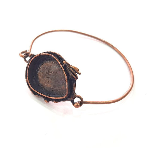 Copper Bracelet Blanks Bangle Blanks Cuff Blanks Adjustable Bracelet Blank Antique Copper Plated Brass (25x18mm Blanks ) G13982