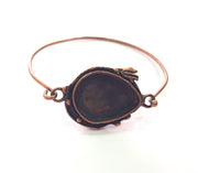 Copper Bracelet Blanks Bangle Blanks Cuff Blanks Adjustable Bracelet Blank Antique Copper Plated Brass (25x18mm Blanks ) G13982