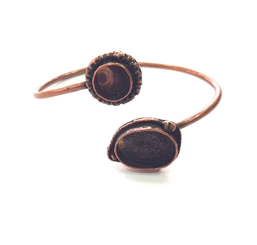 Copper Bracelet Blanks Bangle Blanks Cuff Blanks Adjustable Bracelet Blank Antique Copper Plated Brass (18x13mm,10mm Blanks ) G13983