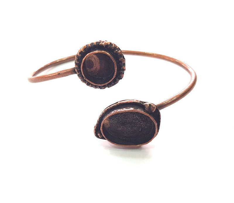 Copper Bracelet Blanks Bangle Blanks Cuff Blanks Adjustable Bracelet Blank Antique Copper Plated Brass (18x13mm,10mm Blanks ) G13983