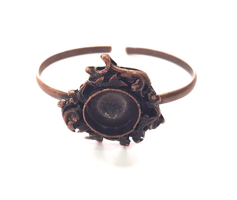 Copper Bracelet Blanks Bangle Blanks Cuff Blanks Adjustable Bracelet Blank Antique Copper Plated Brass (17mm Blanks ) G13987