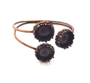 Copper Bracelet Blanks Bangle Blanks Cuff Blanks Adjustable Bracelet Blank Antique Copper Plated Brass (15mm Blanks ) G13990