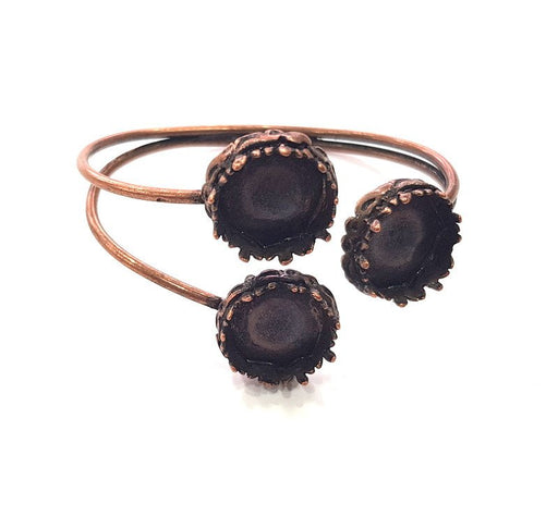 Copper Bracelet Blanks Bangle Blanks Cuff Blanks Adjustable Bracelet Blank Antique Copper Plated Brass (15mm Blanks ) G13990