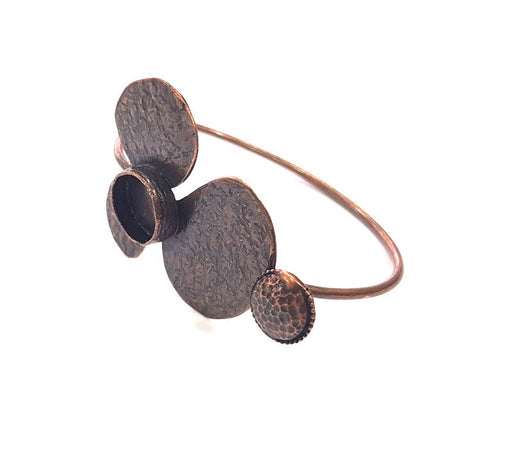 Copper Bracelet Blanks Bangle Blanks Cuff Blanks Adjustable Bracelet Blank Antique Copper Plated Brass (14 mm Blanks ) G13993