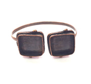 Copper Bracelet Blanks Bangle Blanks Cuff Blanks Adjustable Bracelet Blank Antique Copper Plated Brass (20x20mm Blanks ) G13997