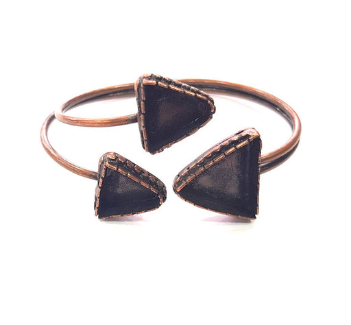 Copper Bracelet Blanks Bangle Blanks Cuff Blanks Adjustable Bracelet Blank Antique Copper Plated Brass (18x17mm and 13x13mm Blanks )  G14001