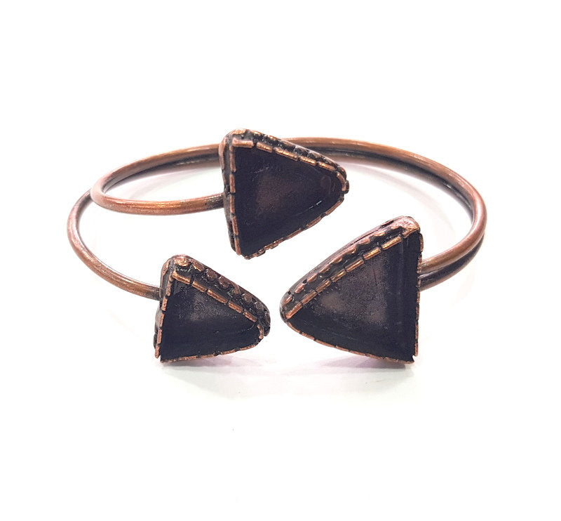 Copper Bracelet Blanks Bangle Blanks Cuff Blanks Adjustable Bracelet Blank Antique Copper Plated Brass (18x17mm and 13x13mm Blanks )  G14001