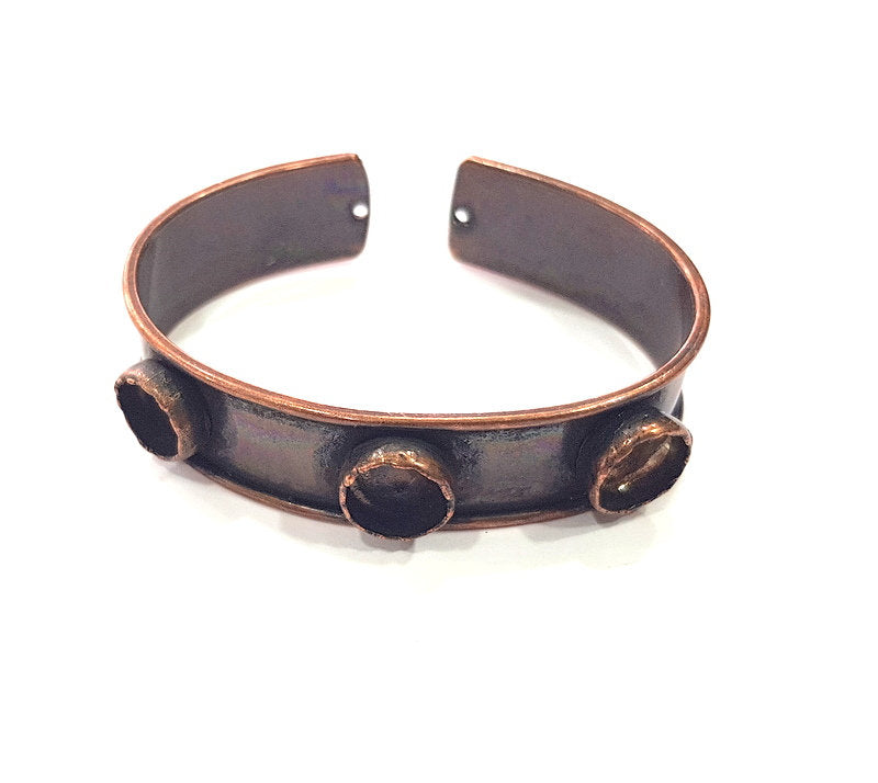 Copper Bracelet Blanks Bangle Blanks Cuff Blanks Adjustable Bracelet Blank Antique Copper Plated Brass (10mm Blanks ) G14006