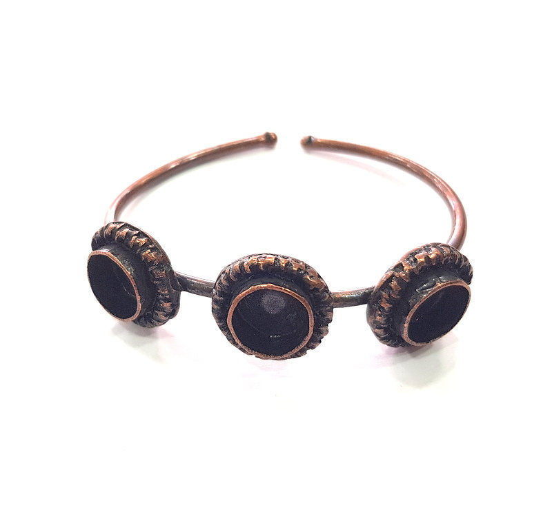 Copper Bracelet Blanks Bangle Blanks Cuff Blanks Adjustable Bracelet Blank Antique Copper Plated Brass (10mm Blanks ) G14015