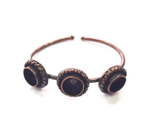 Copper Bracelet Blanks Bangle Blanks Cuff Blanks Adjustable Bracelet Blank Antique Copper Plated Brass (10mm Blanks ) G14015