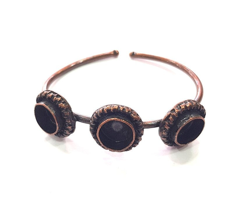 Copper Bracelet Blanks Bangle Blanks Cuff Blanks Adjustable Bracelet Blank Antique Copper Plated Brass (10mm Blanks ) G14015