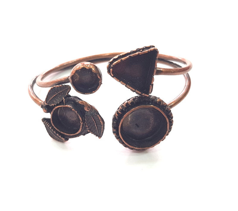 Copper Bracelet Blanks Bangle Blanks Cuff Blanks Adjustable Bracelet Blank Antique Copper Plated Brass (9mm,10mm,13x13mm,16mm Blanks) G14016