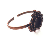 Copper Bracelet Blanks Bangle Blanks Cuff Blanks Adjustable Bracelet Blank Antique Copper Plated Brass (17mm Blanks ) G14021