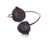Copper Bracelet Blanks Bangle Blanks Cuff Blanks Adjustable Bracelet Blank Antique Copper Plated Brass (15mm Blanks ) G14022