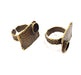 Antique Bronze Ring Blank Ring Setting inlay Blank Mosaic Bezel Base Cabochon Mountings (8mm Blank ) Antique Bronze Plated Brass G14034