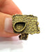 Antique Bronze Ring Blank Ring Setting inlay Blank Mosaic Bezel Base Cabochon Mountings (10x8mm Blank ) Antique Bronze Plated Brass G14035