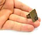 Antique Bronze Ring Blank Ring Setting inlay Blank Mosaic Bezel Base Cabochon Mountings (7mm Blank ) Antique Bronze Plated Brass G14036