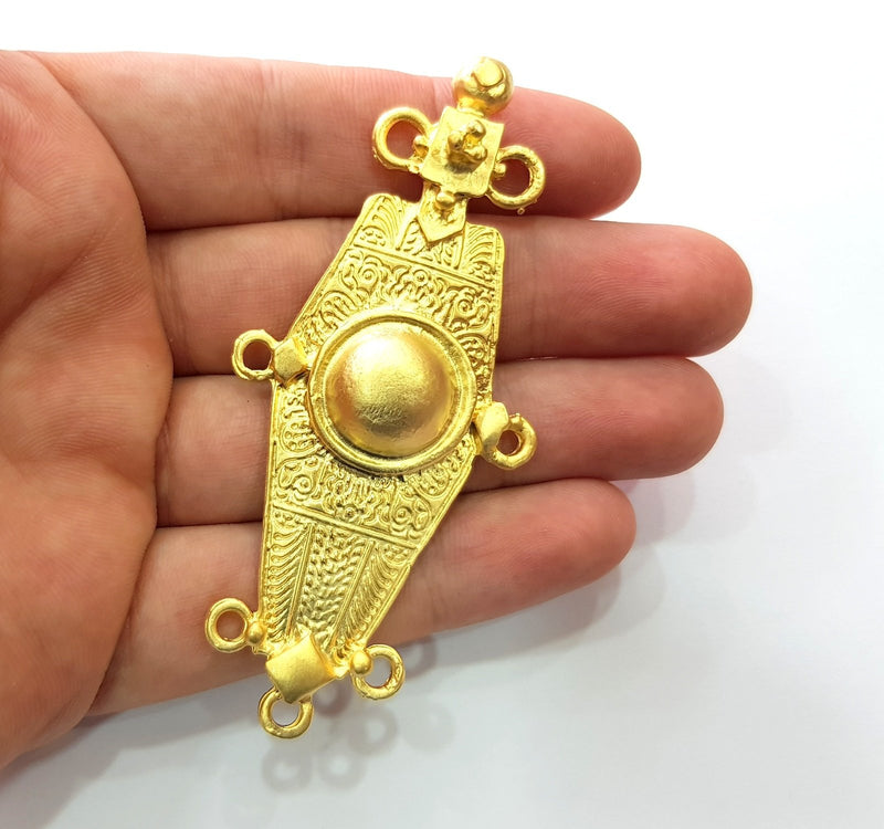 Gold Pendant Gold Plated Metal (84x38mm)  G14059