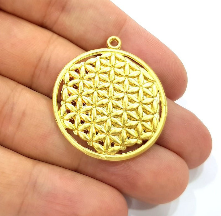 Gold Pendant Gold Plated Metal (33mm)  G14070