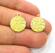 5 Gold Charms Gold Plated Metal (14mm)  G14074