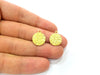 5 Gold Charms Gold Plated Metal (14mm)  G14074