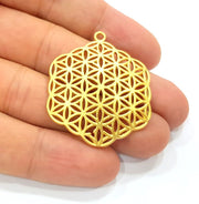 Gold Pendant Gold Plated Metal (38mm)  G14075