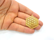 Gold Pendant Gold Plated Metal (38mm)  G14075