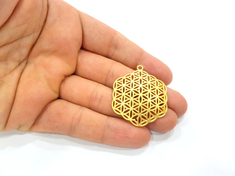 Gold Pendant Gold Plated Metal (38mm)  G14075